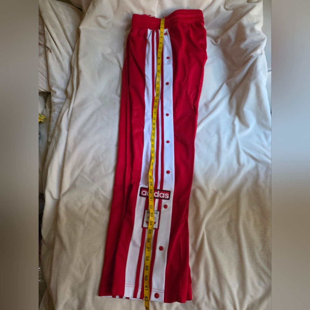 Adidas Women’s Original Adibreak Better Scarlet Red WhiteTrack Pants - Picture 13 of 15